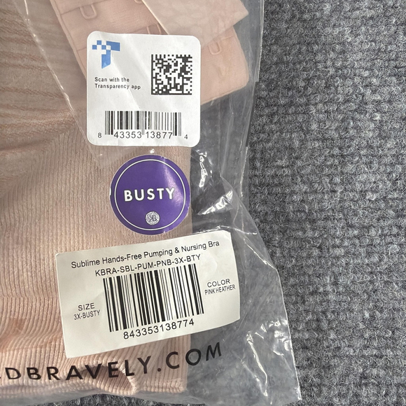 Kindred Bravely Bra Womens 3XL Busty Pink Sublime Pumping Nursing Hands Free NEW - Picture 8 of 8